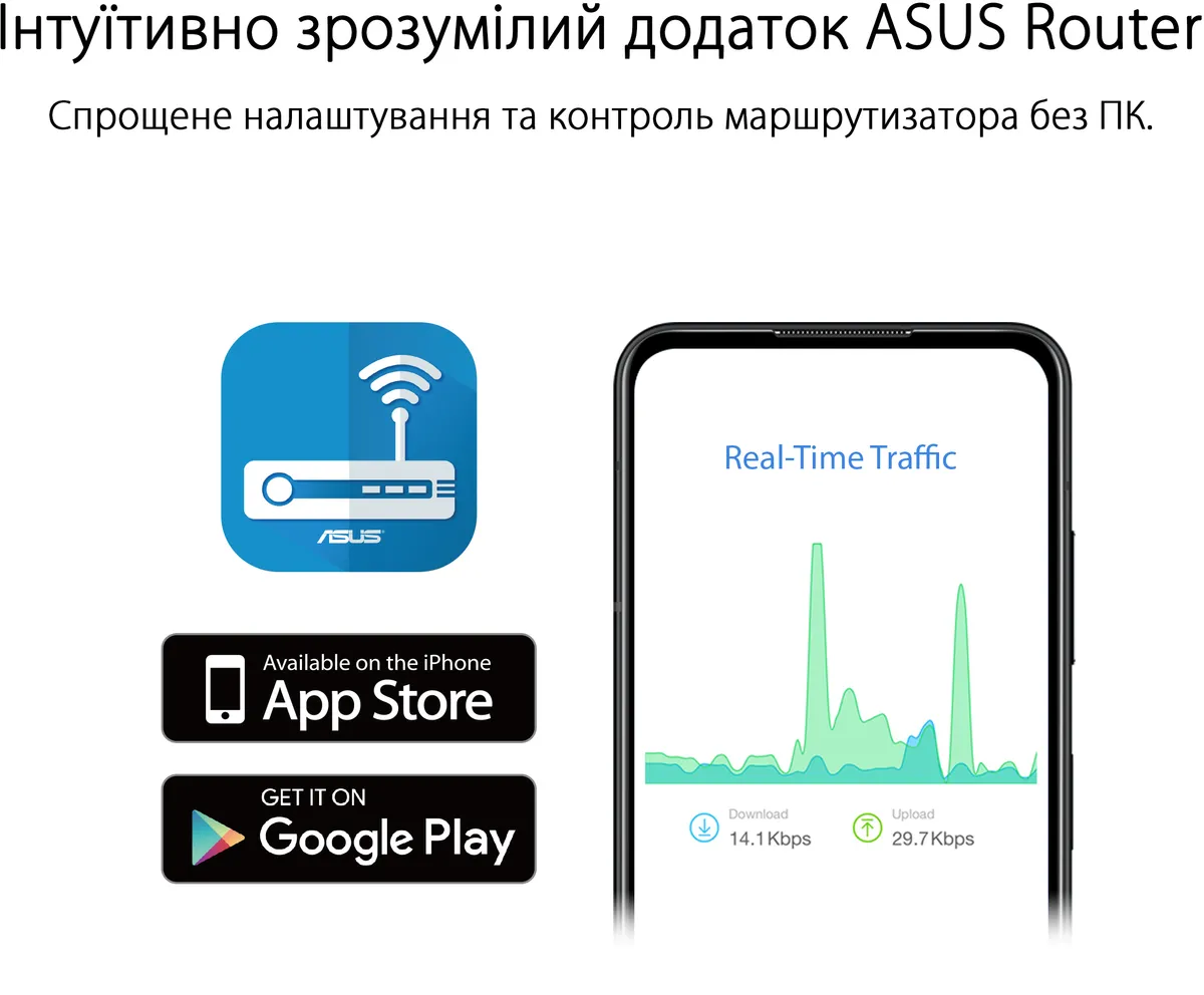 Бездротовий маршрутизатор Asus RT-AX52 (90IG08T0-MO3H00) - мініатюра 7