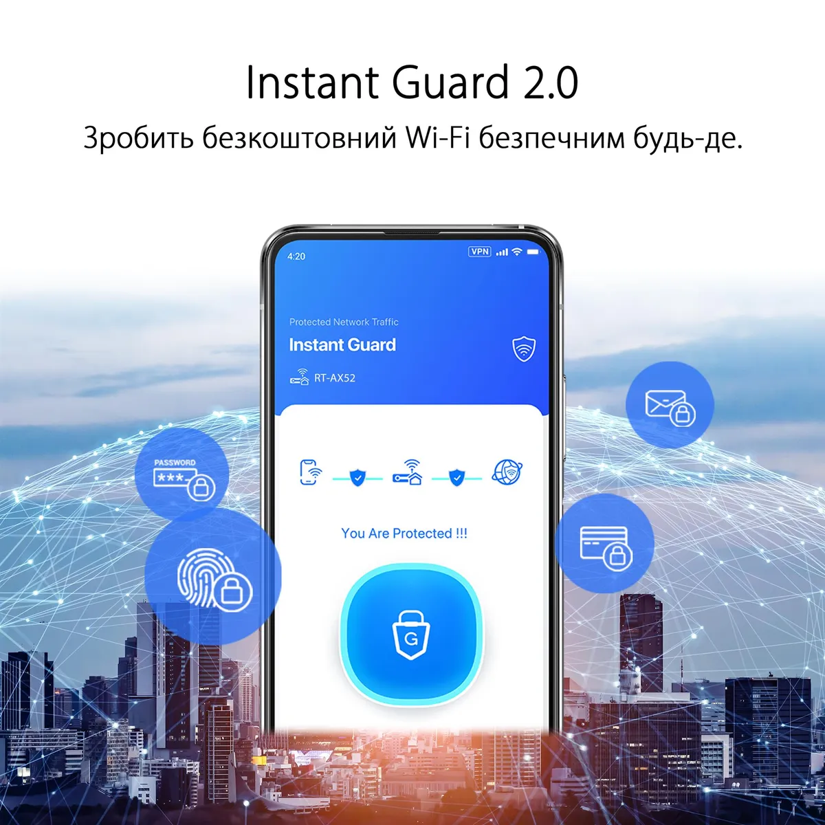 Бездротовий маршрутизатор Asus RT-AX52 (90IG08T0-MO3H00) - мініатюра 8