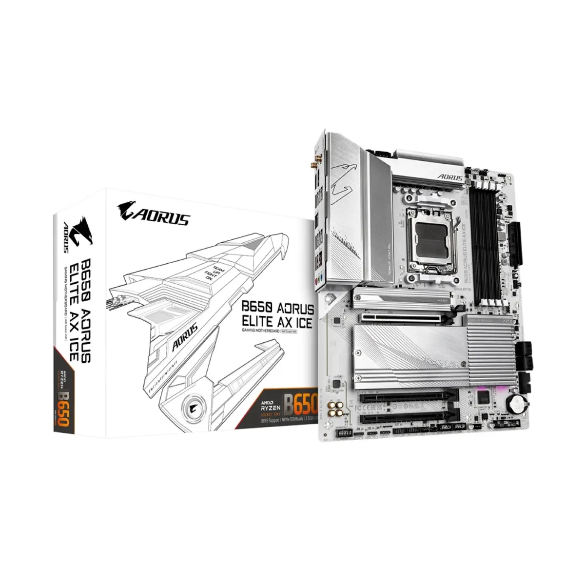 Материнська плата Gigabyte B650 Aorus Elite AX Ice Socket AM5 - мініатюра 4
