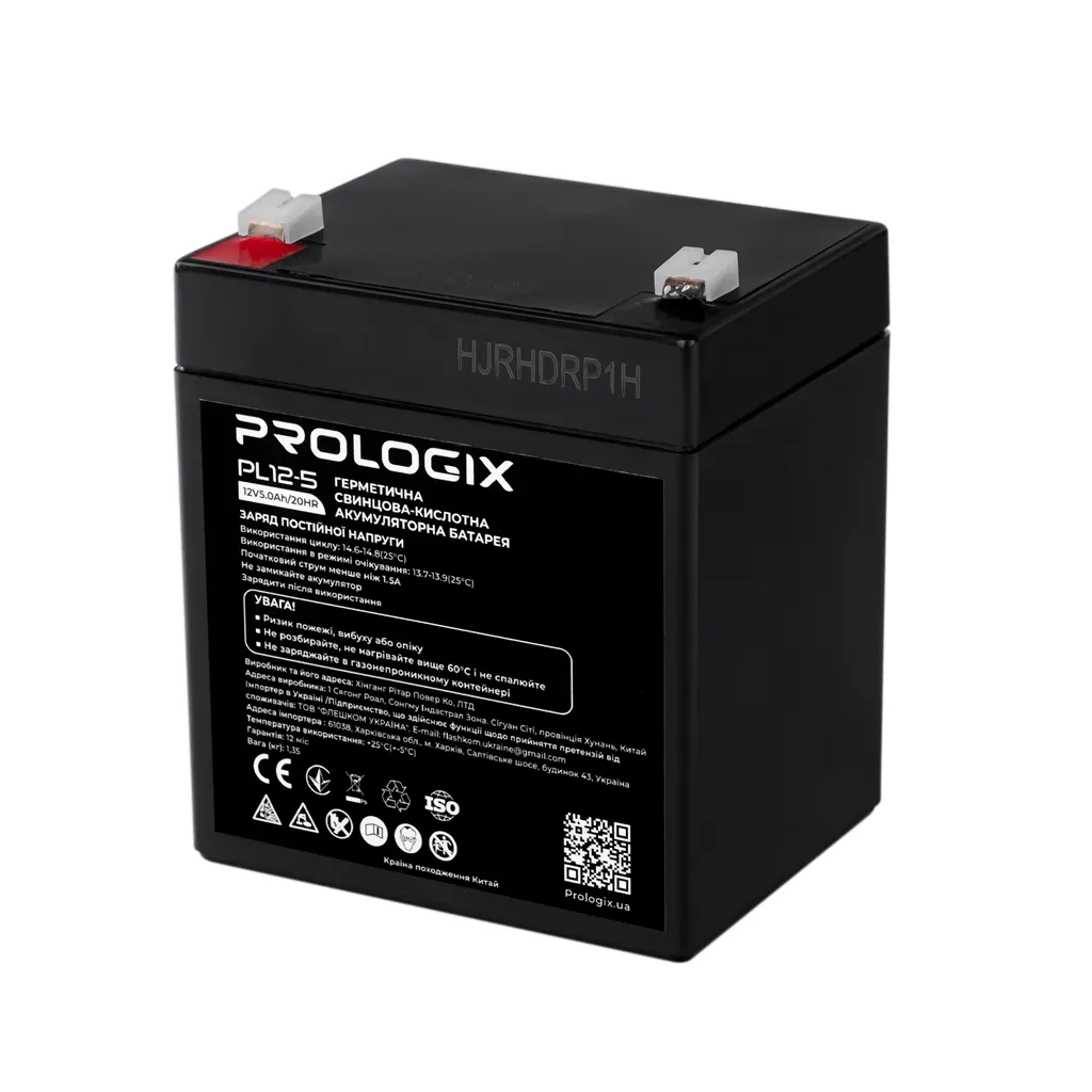 Акумуляторна батарея Prologix 12V 5AH (PL12-5) AGM - мініатюра 3