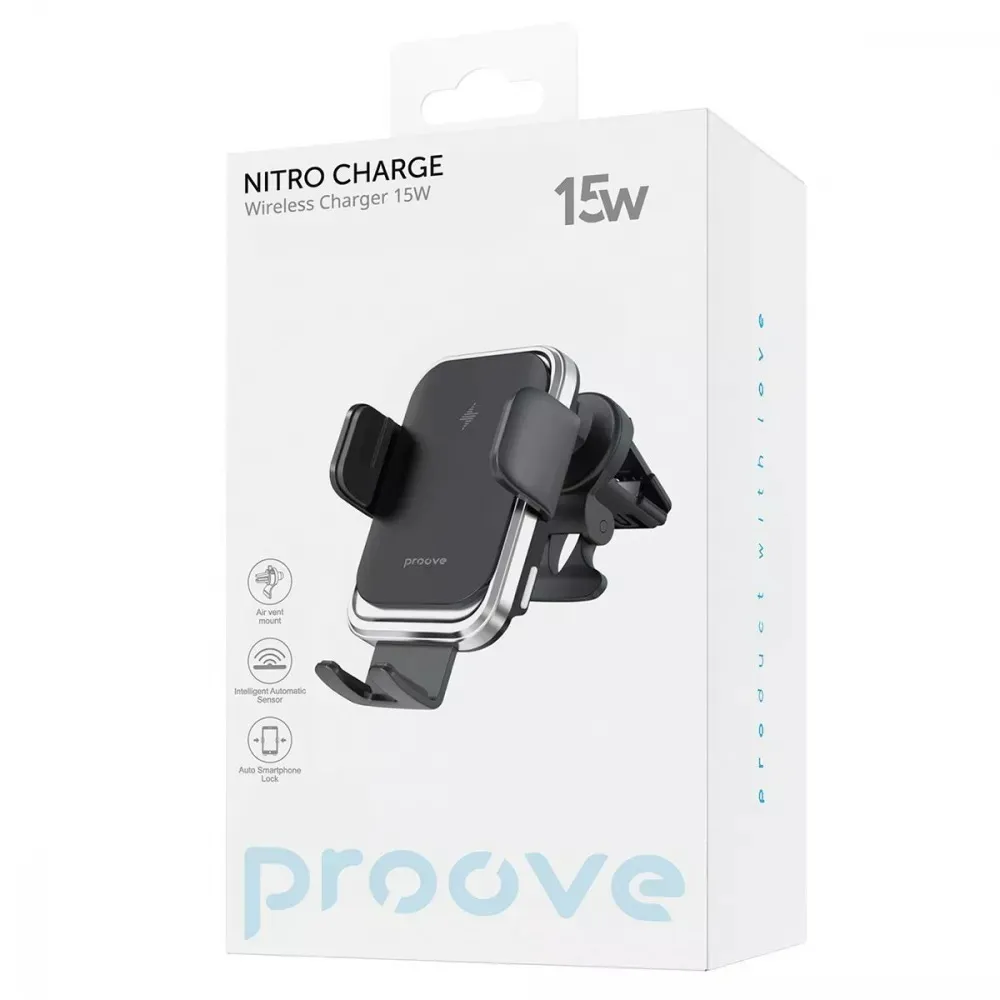 Бездротовий зарядний пристрій Proove Nitro Charge 15W Black (WHSN15002001) - мініатюра 2