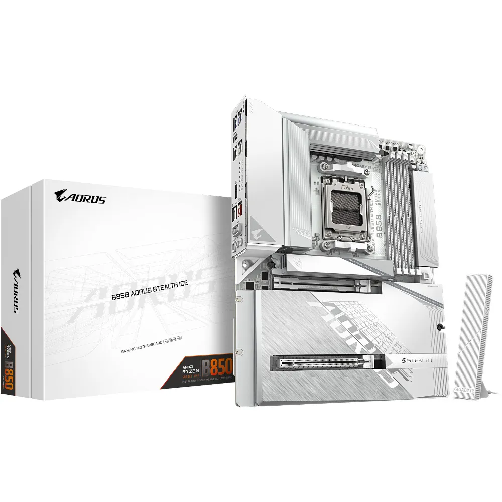 Материнська плата Gigabyte B850 Aorus Stealth Ice Socket AM5 - зображення 1