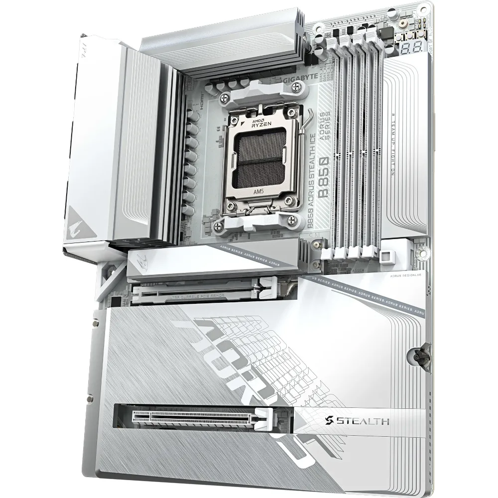 Материнська плата Gigabyte B850 Aorus Stealth Ice Socket AM5 - мініатюра 4