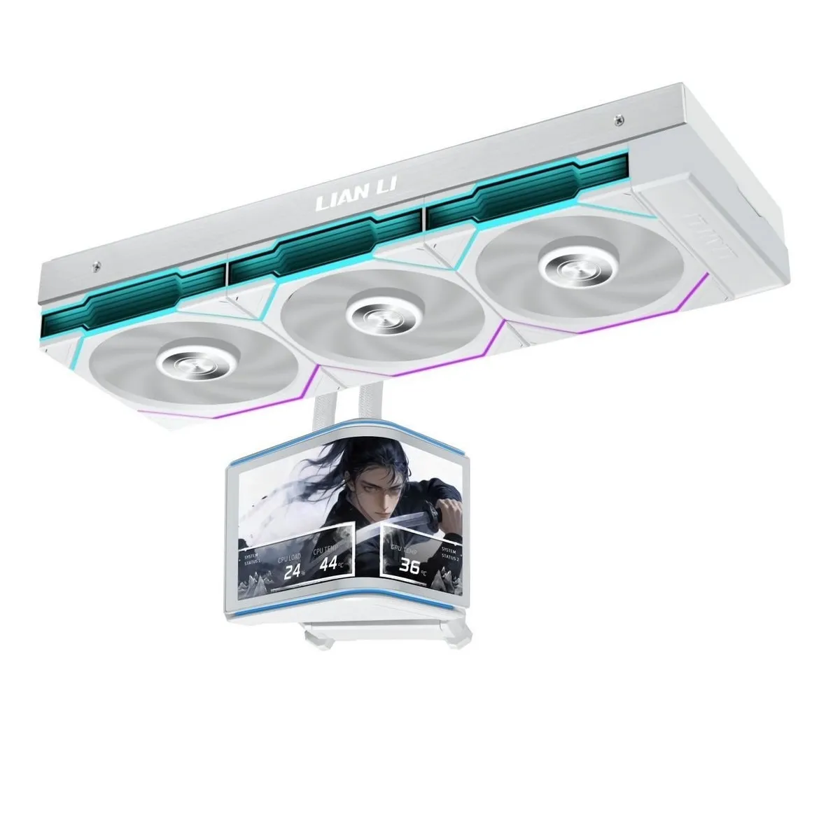 Система водяного охолодження Lian Li HydroShift II OLED Curved 360 TL White (G89.GHS2OLDC36TW.00) - мініатюра 2