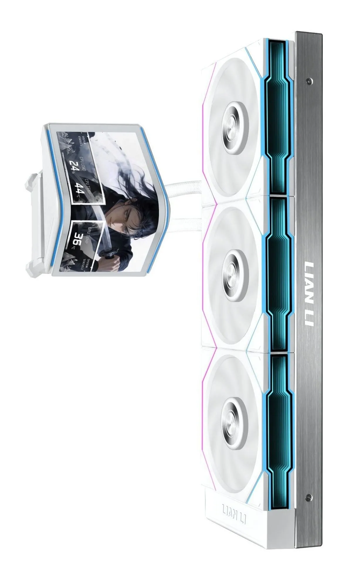 Система водяного охолодження Lian Li HydroShift II OLED Curved 360 TL White (G89.GHS2OLDC36TW.00) - мініатюра 3