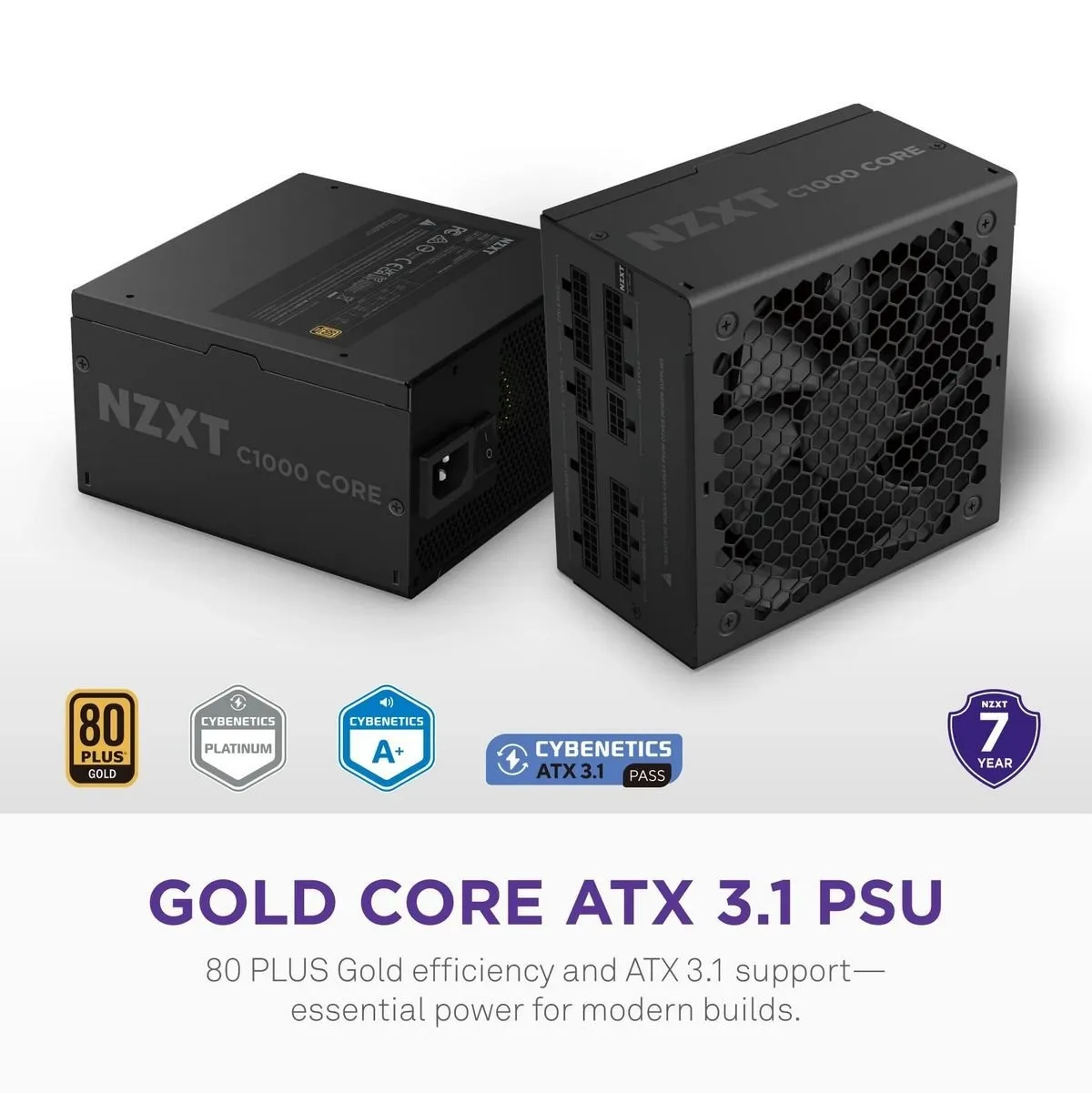 Блок живлення NZXT C1000W ATX 3.1 (PA-0G3BB-EU) 1000W, 80+ Gold - мініатюра 4