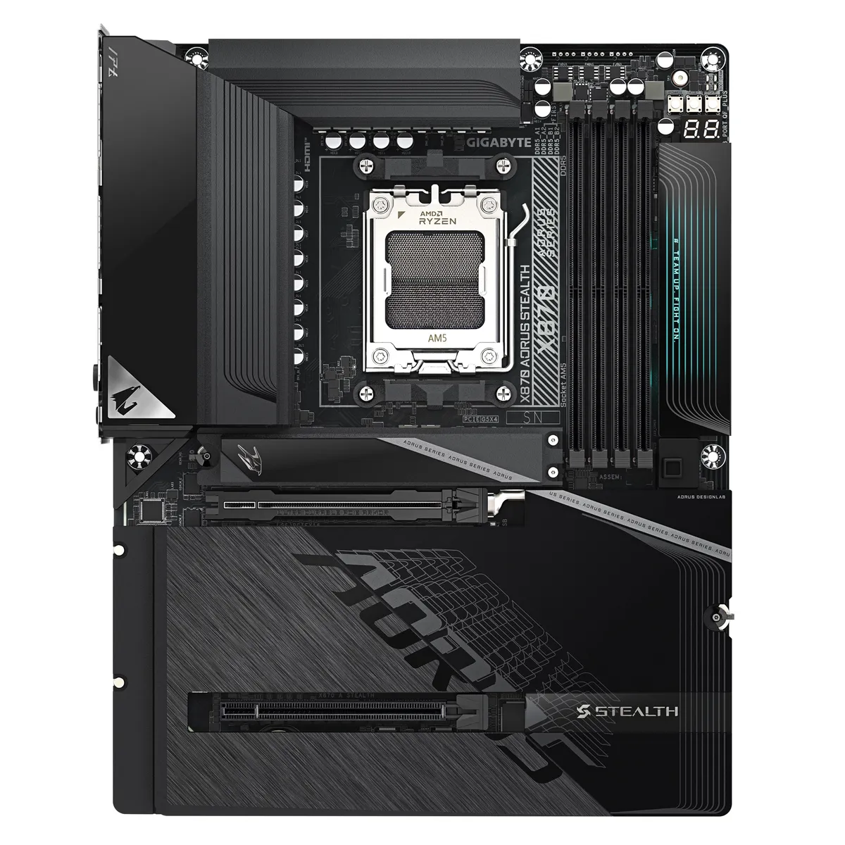 Материнська плата Gigabyte X870 Aorus Stealth Socket AM5 - мініатюра 2