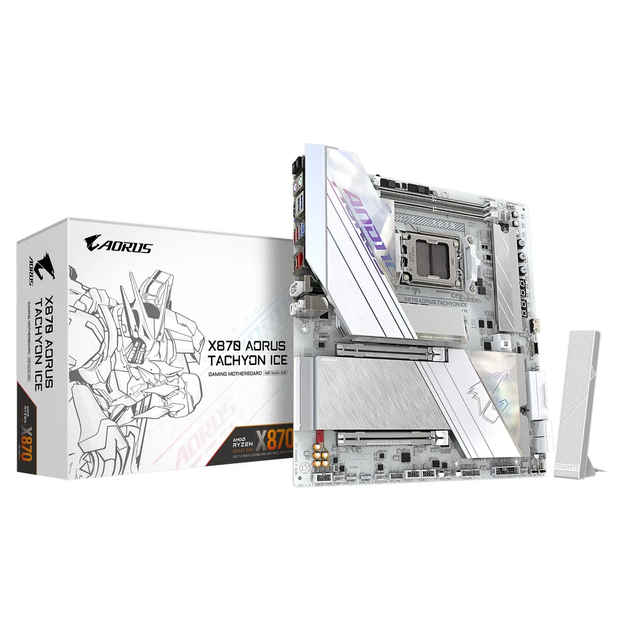 Материнська плата Gigabyte X870 Aorus Tachyon Ice Socket AM5 - зображення 1