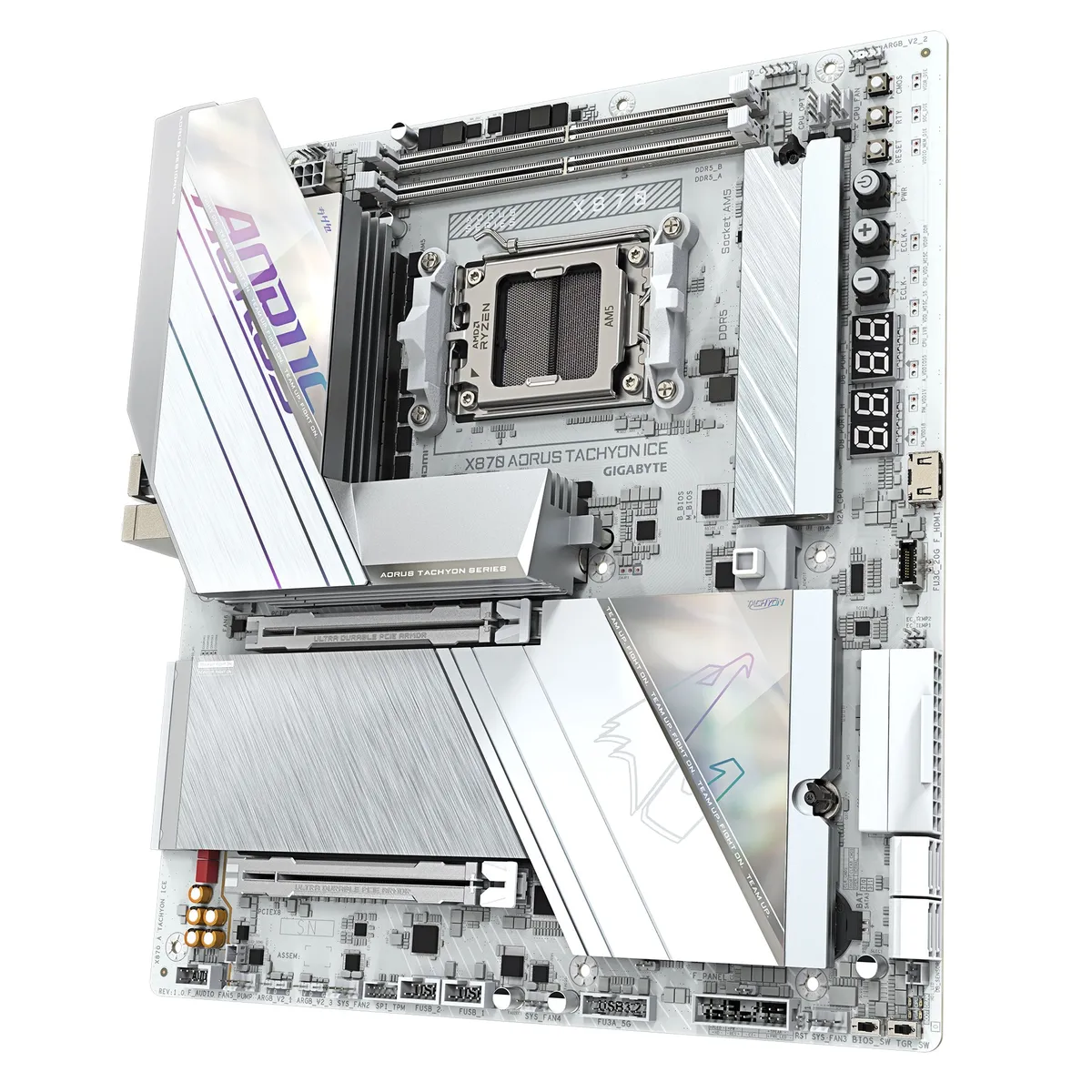 Материнська плата Gigabyte X870 Aorus Tachyon Ice Socket AM5 - мініатюра 4