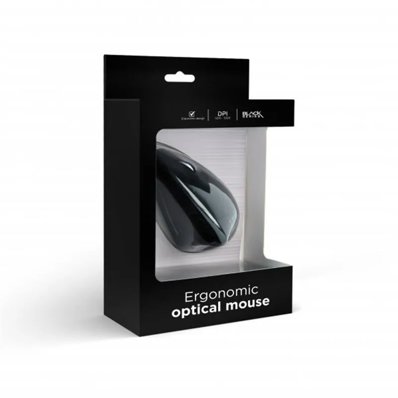 Мишка Gembird MUS-ERGO-01 Black USB - мініатюра 5