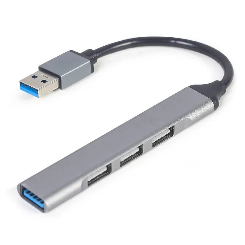 USB-хаб Gembird 4 ports Grey (UHB-U3P1U2P3-02) - зображення 1
