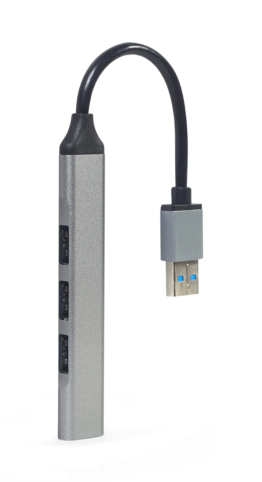 USB-хаб Gembird 4 ports Grey (UHB-U3P1U2P3-02) - мініатюра 2