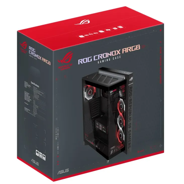Корпус Asus ROG Cronox GR801 Curve TG ARGB Black (90DC00T0-B09030) - мініатюра 2