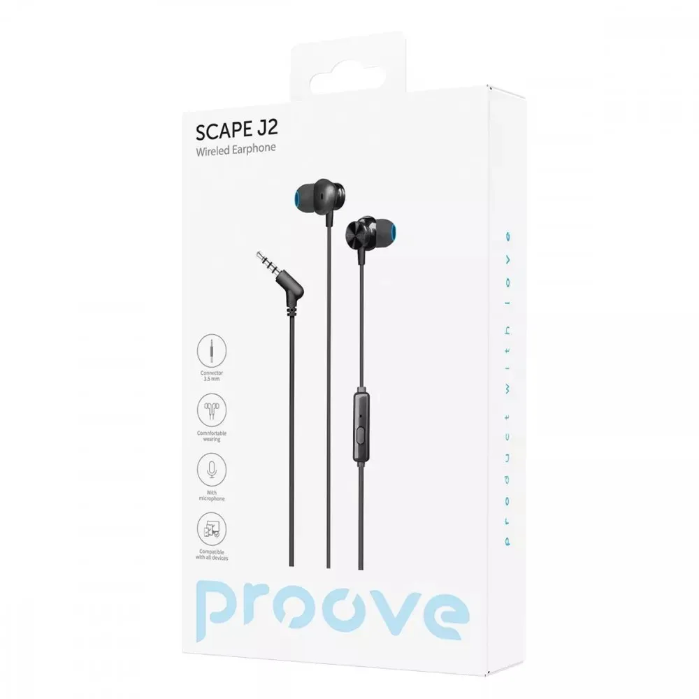 Гарнітура Proove Scape J2 Black (WESJ20000801) - мініатюра 2