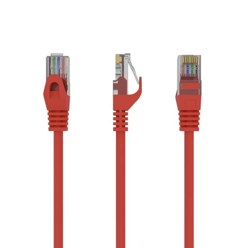 Патч-корд UTP Cablexpert (PP6U-2M/R) cat.6, літий, 50u штекер із засувкою, 2 м, червоний - мініатюра 4