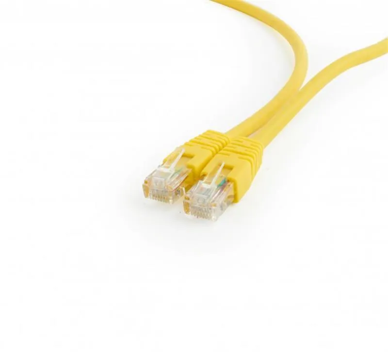 Патч-корд UTP Cablexpert (PP6U-0.5M/Y) cat.6, літий, 50u штекер із засувкою, 0.5 м, жовтий - зображення 1