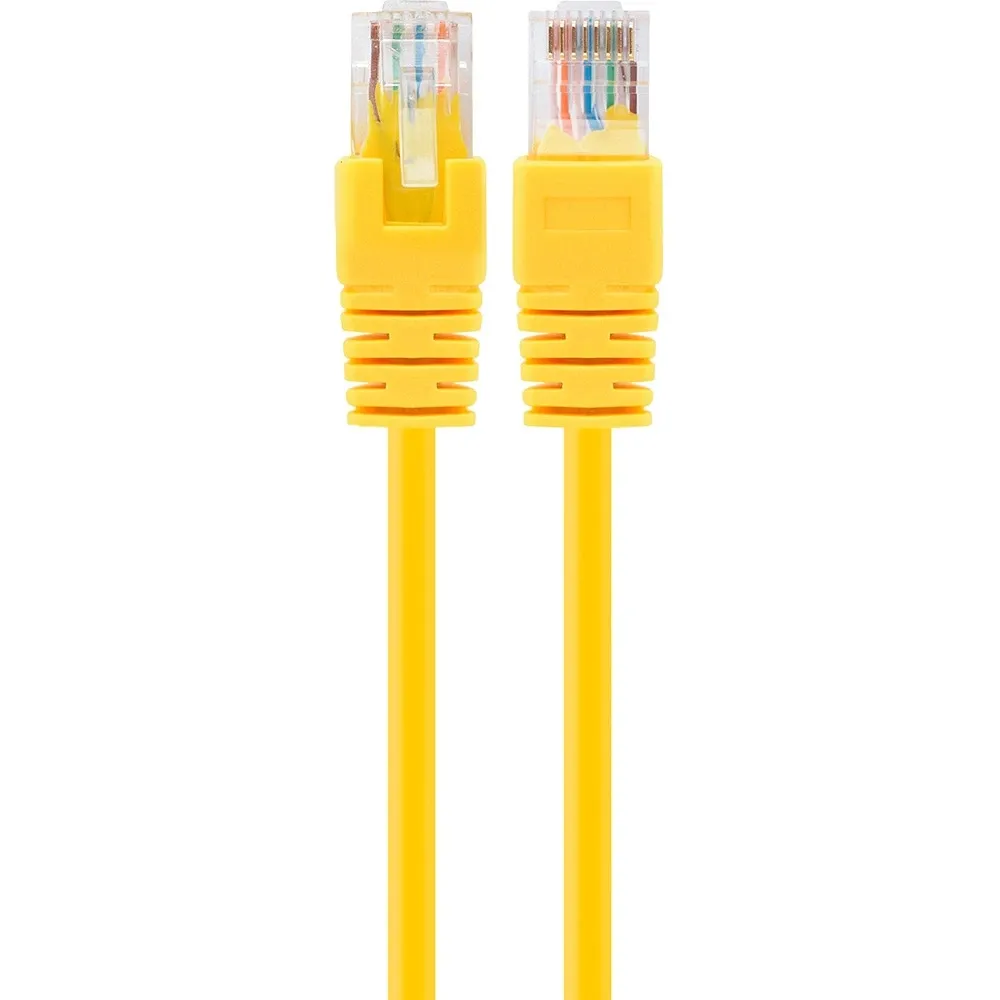 Патч-корд UTP Cablexpert (PP6U-0.5M/Y) cat.6, літий, 50u штекер із засувкою, 0.5 м, жовтий - мініатюра 2