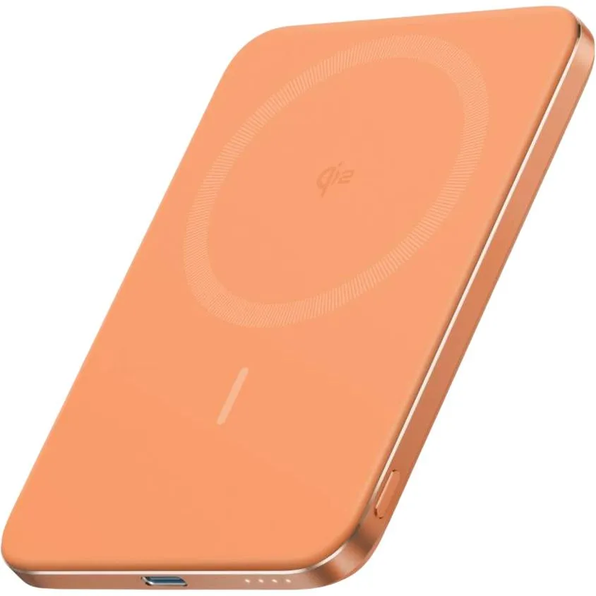 Універсальна мобільна батарея Anker Nano MagGo Slim 5000mAh 20W Orange (A1665HO1) - зображення 1