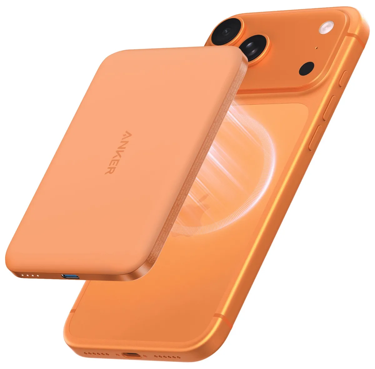 Універсальна мобільна батарея Anker Nano MagGo Slim 5000mAh 20W Orange (A1665HO1) - мініатюра 4