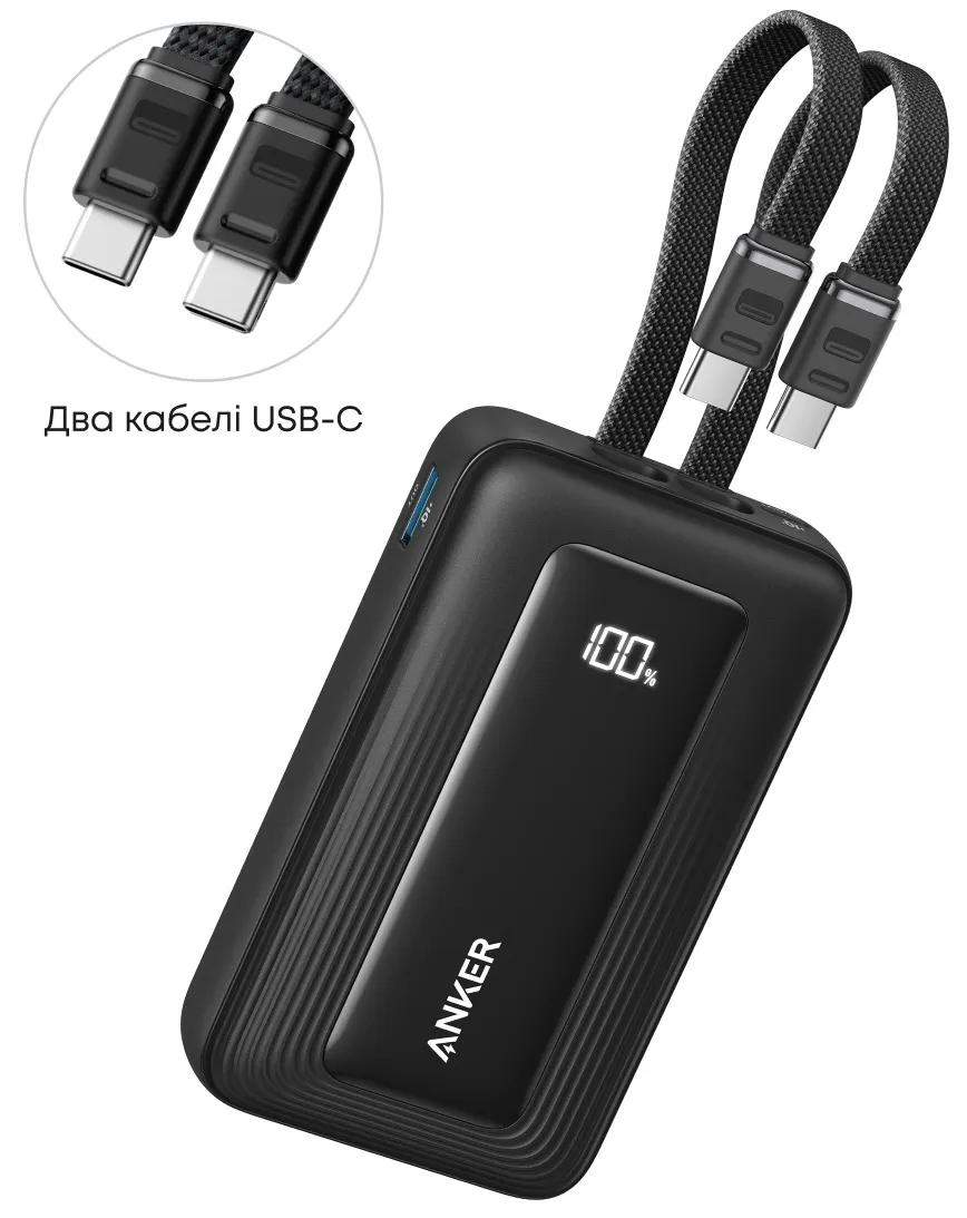 Універсальна мобільна батарея Anker Zolo 20000mAh 45W Black (A110MH12) - мініатюра 3