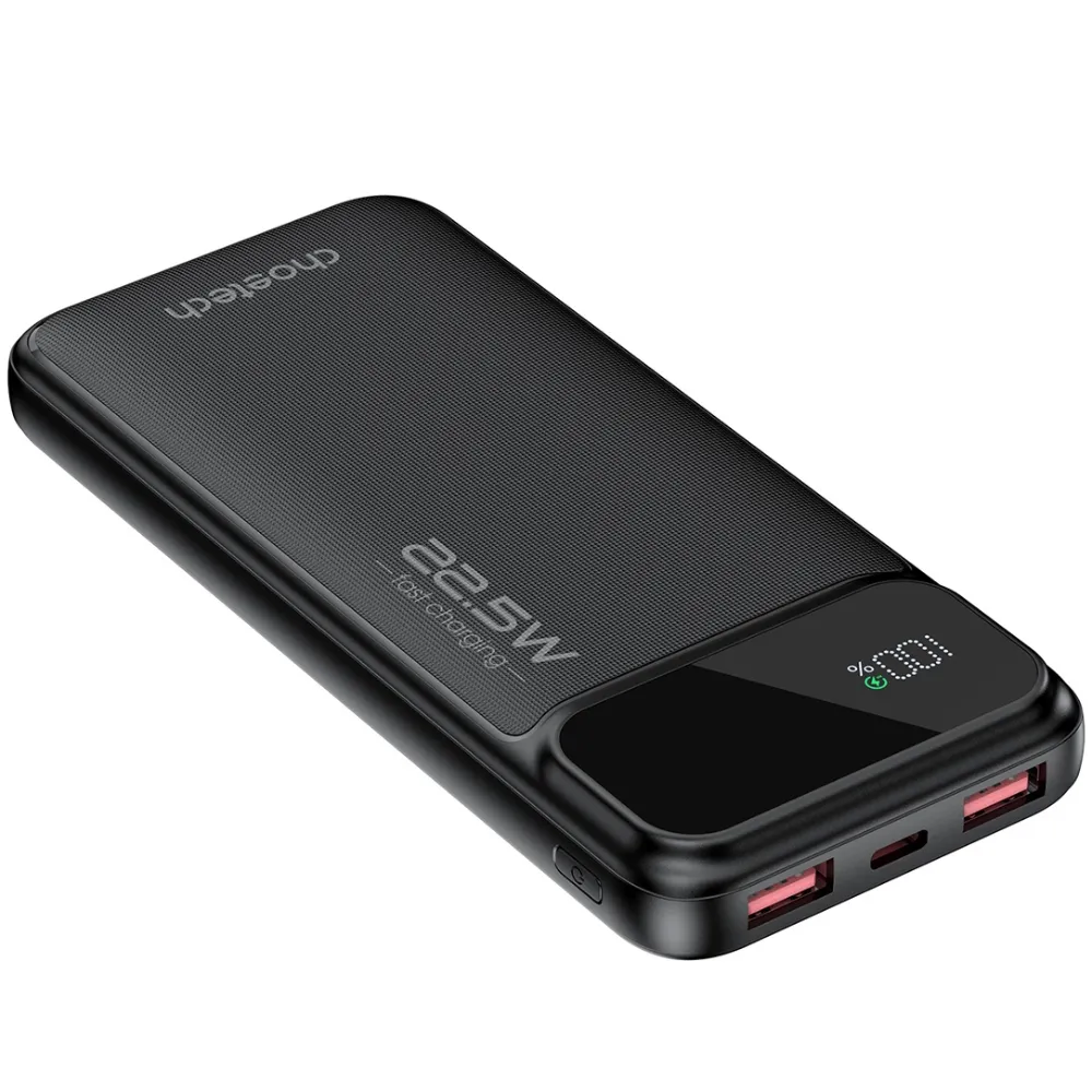 УМБ Choetech 10000mAh 22.5W PD,QC3.0 2USB-A+USB-C Black - мініатюра 2