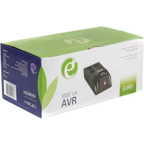 Стабілізатор EnerGenie EG-AVR-E1000-01 1000VA - зображення 1