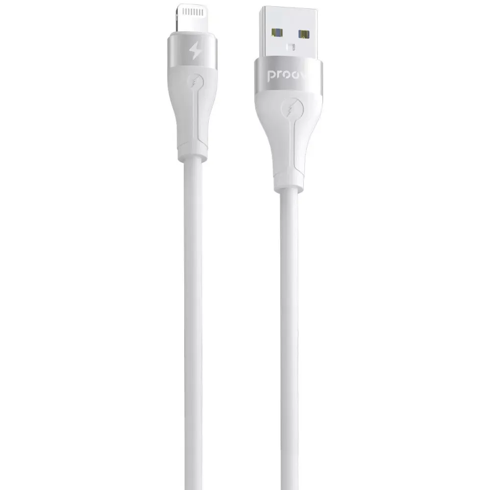 Кабель Proove Soft Silicone USB Type-A - Lightning (M/M), 2 м, White (CCSO20001122) - зображення 1