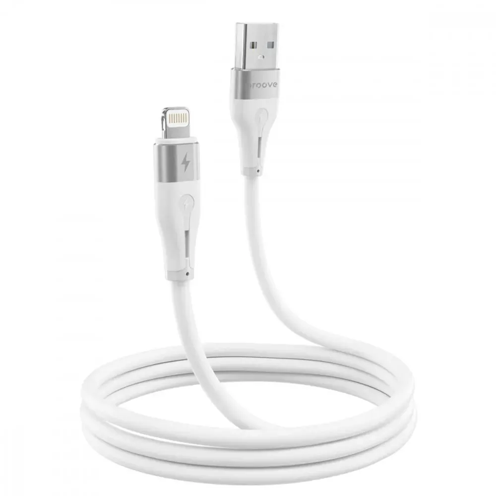Кабель Proove Soft Silicone USB Type-A - Lightning (M/M), 2 м, White (CCSO20001122) - мініатюра 4