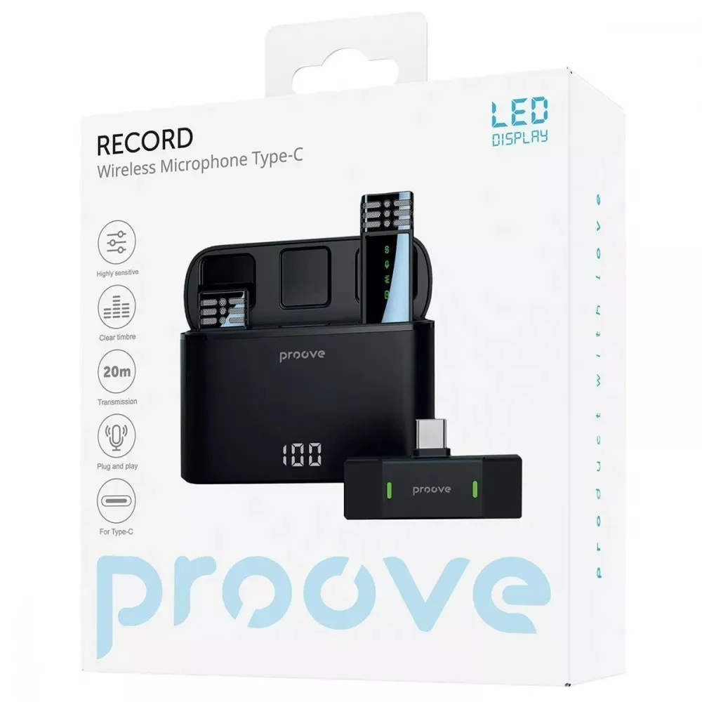 Мікрофон Proove Record Type-C Black (PMRC00010202) - мініатюра 5