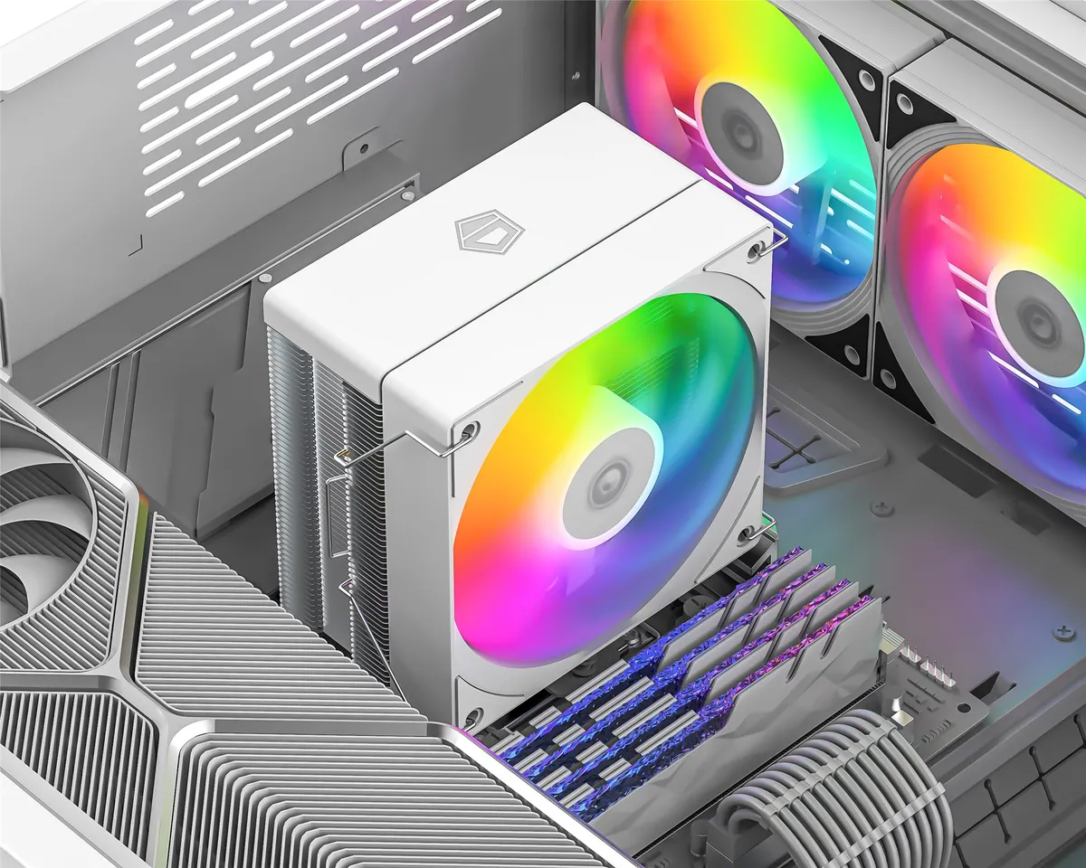 Кулер процесорний ID-Cooling SE-214-XT V2 ARGB White - мініатюра 12