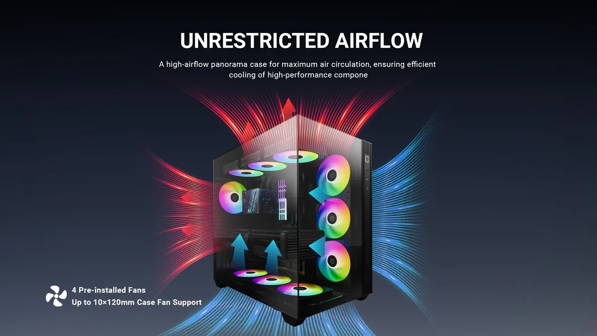 Корпус ID-Cooling View 510 ARGB Black - мініатюра 14