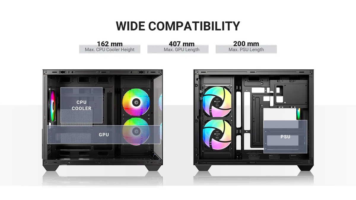 Корпус ID-Cooling View 500 ARGB Black - мініатюра 12