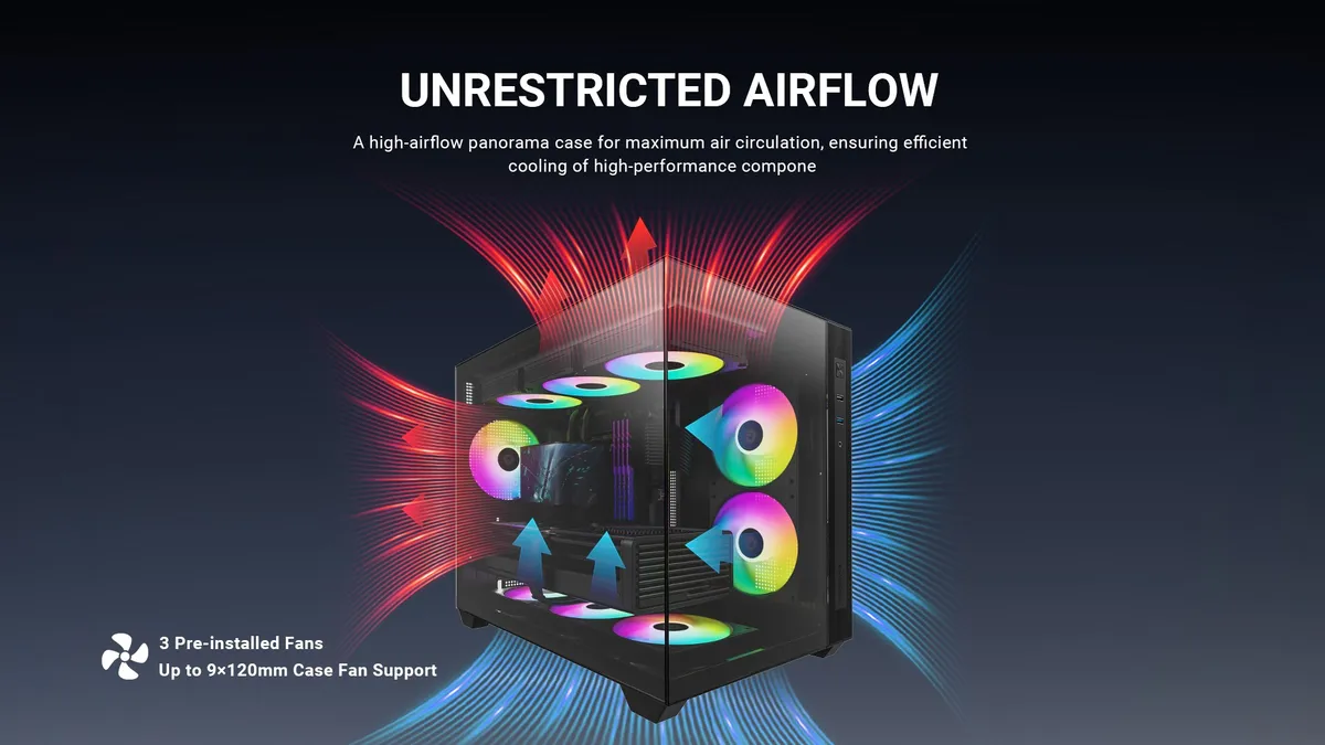 Корпус ID-Cooling View 500 ARGB Black - мініатюра 8