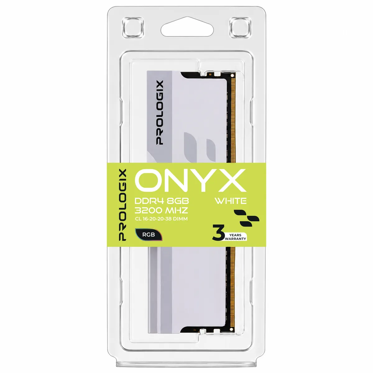 Модуль пам`ятi DDR4 8GB/3200 Prologix Onyx White RGB (PRO8GB3200YWR4) - мініатюра 4