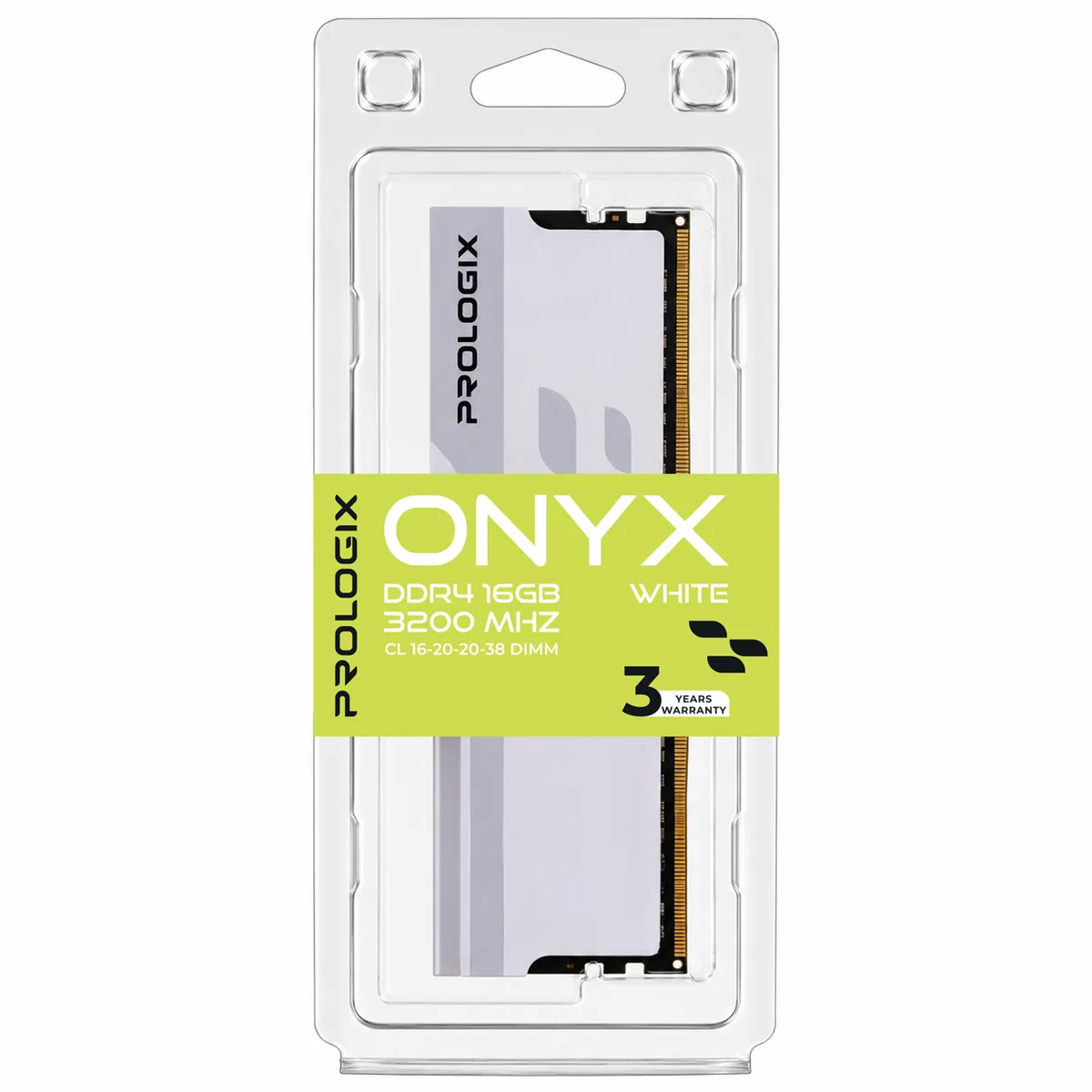 Модуль пам`ятi DDR4 16GB/3200 Prologix Onyx White (PRO16GB3200YW4) - мініатюра 3