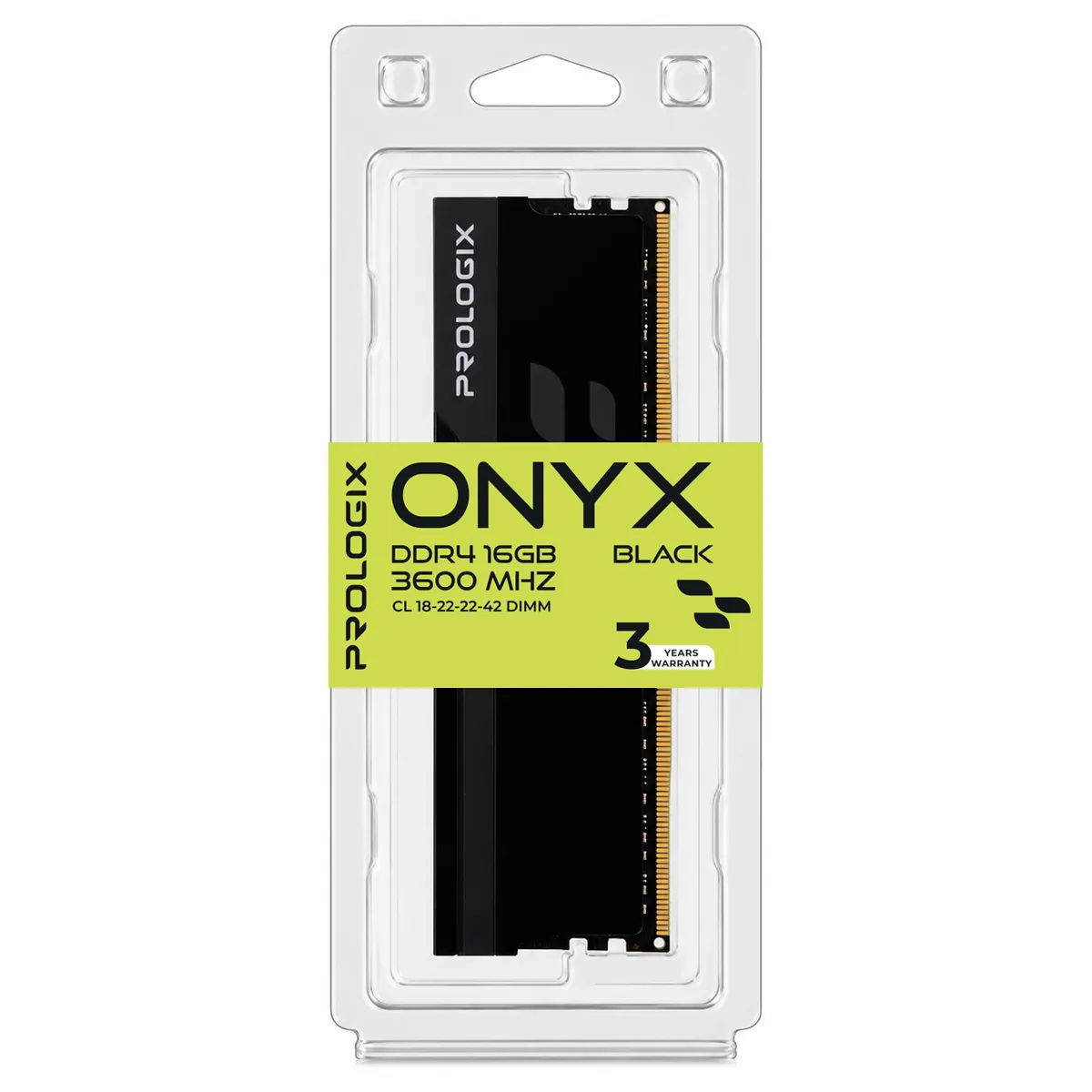 Модуль пам`ятi DDR4 16GB/3600 Prologix Onyx Black (PRO16GB3600YB4) - мініатюра 4