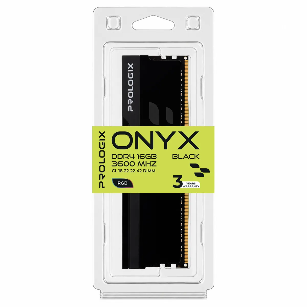 Модуль пам`ятi DDR4 16GB/3600 Prologix Onyx Black RGB (PRO16GB3600YBR4) - мініатюра 4