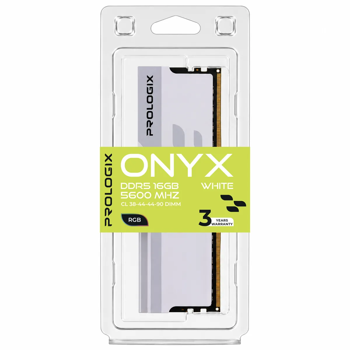 Модуль пам`ятi DDR5 16GB/5600 Prologix Onyx White RGB (PRO16GB5600YWR5) - мініатюра 4