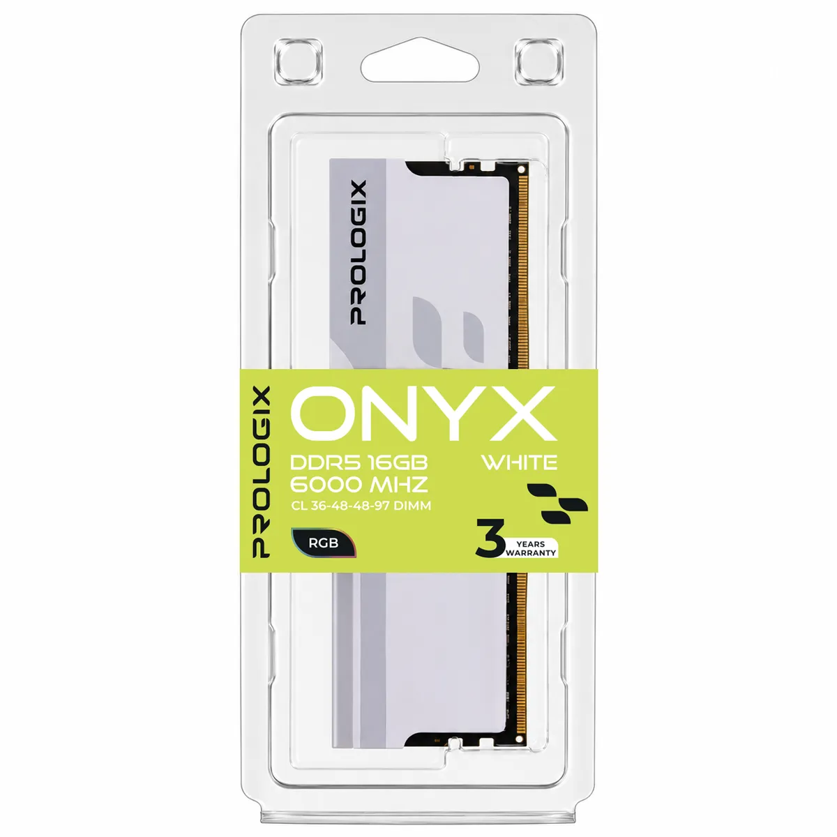 Модуль пам`ятi DDR5 16GB/6000 Prologix Onyx White RGB (PRO16GB6000YWR5) - мініатюра 4