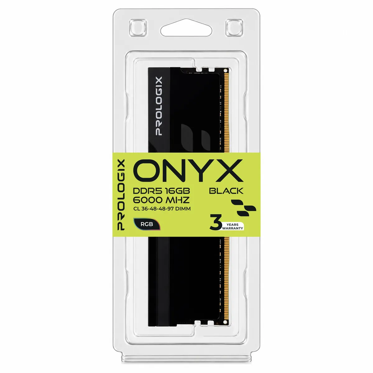 Модуль пам`ятi DDR5 16GB/6000 Prologix Onyx Black RGB (PRO16GB6000YBR5) - мініатюра 4
