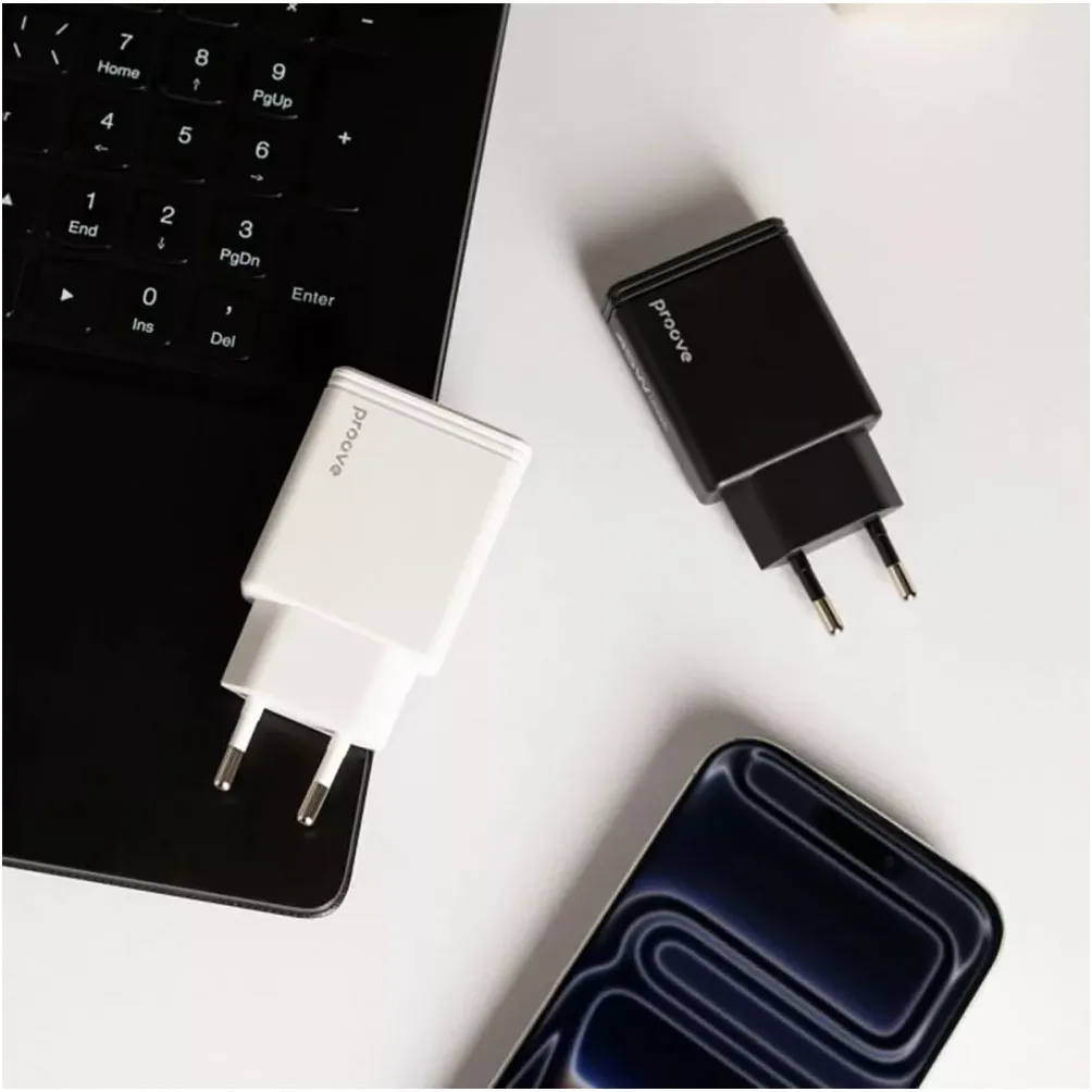Мережевий зарядний пристрій Proove Slender (1USB-C, 1USB) 45W Black (WCSL45110001) - мініатюра 10