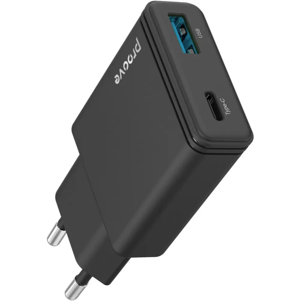 Мережевий зарядний пристрій Proove Slender (1USB-C, 1USB) 45W Black (WCSL45110001) - мініатюра 3