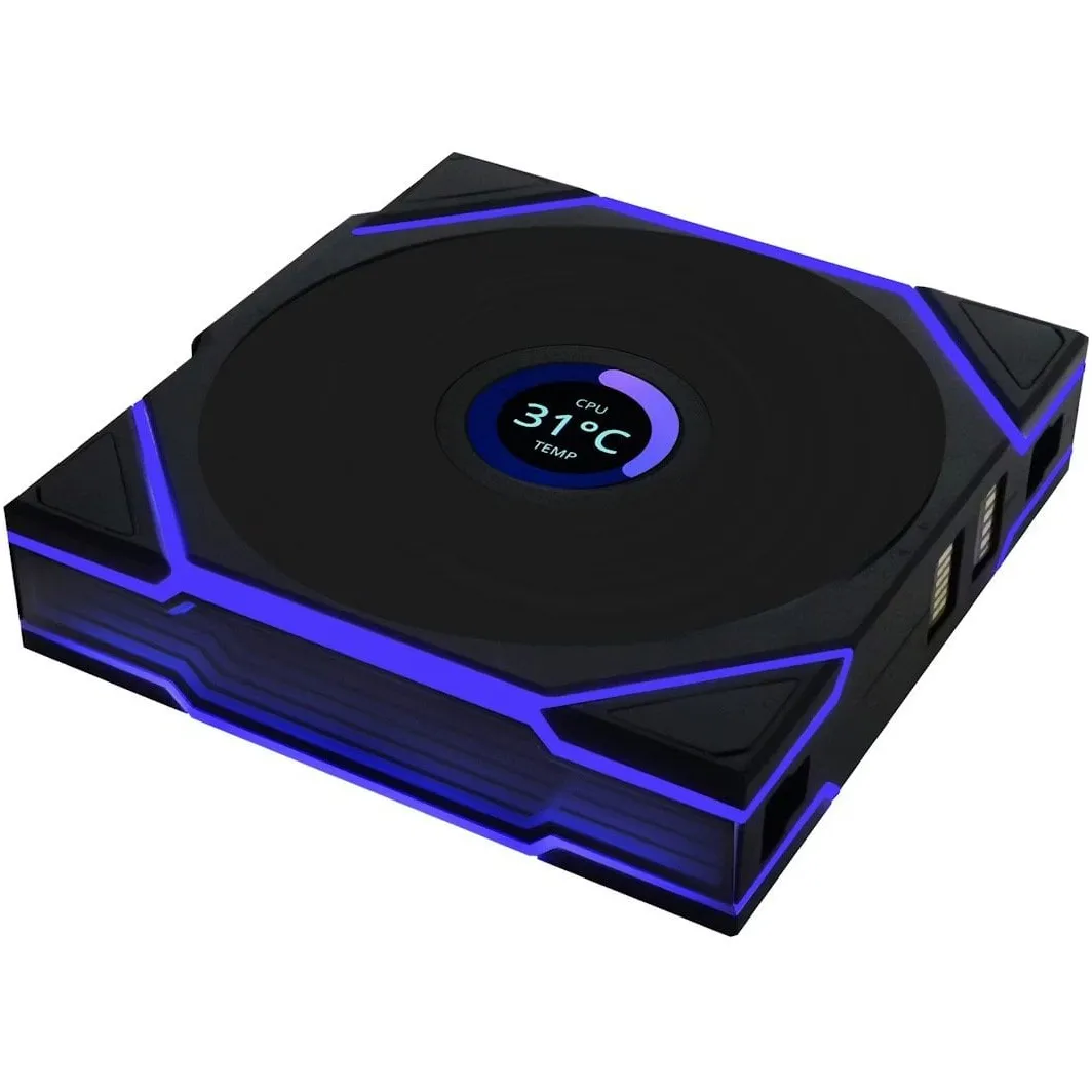 Вентилятор Lian Li UNI FAN TL Wireless LCD 120 3-Pack A-RGB Black (G99.12TLLCD1W3B.00) - мініатюра 4