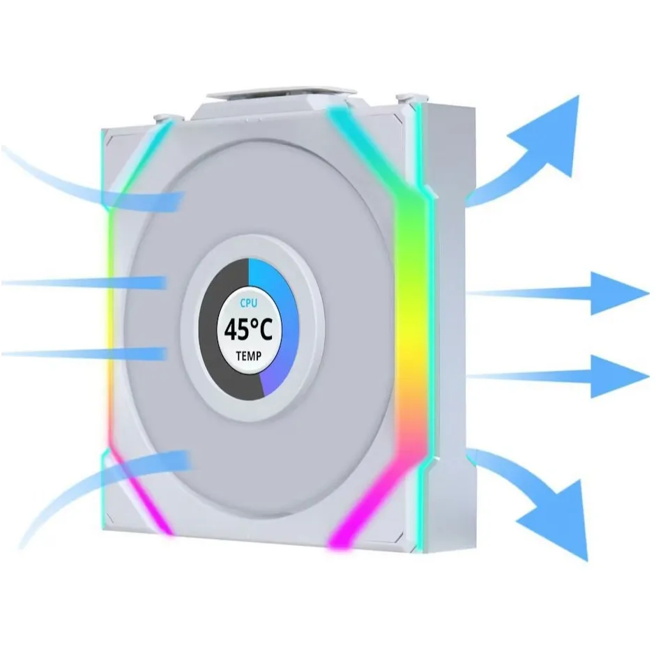 Вентилятор Lian Li Uni Fan SL Wireless LCD 120-3 A-RGB White (G99.12SLLCD1W3W.00) - мініатюра 5