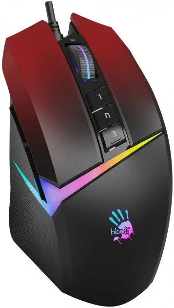 Миша ігрова A4Tech W60 Max Bloody, колір чорний+червоний, активоване ПЗ Bloody - зображення 1