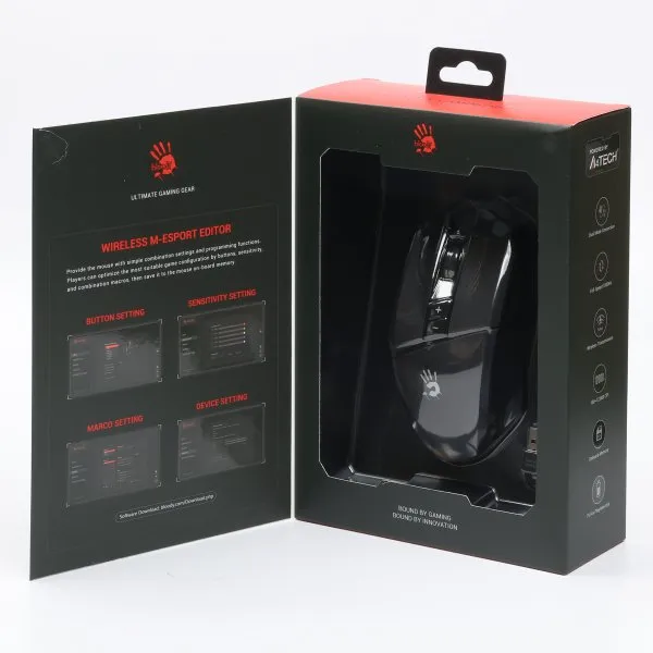 Миша ігрова бездротова A4-Tech Bloody R36 Ultra (Stone Black), чорна - мініатюра 14