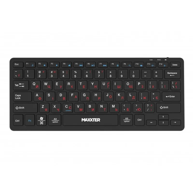 Клавiатура бездротова Maxxter KBW-C01B-UA Black - зображення 1
