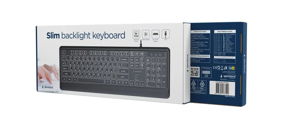 Клавіатура Gembird KB-UML-04-CYRL Black - мініатюра 3