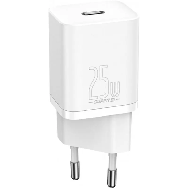 Мережевий зарядний пристрій Baseus Super Si Quick Charger 1C (1USB-C) 25W White (CCSP020102) - мініатюра 6