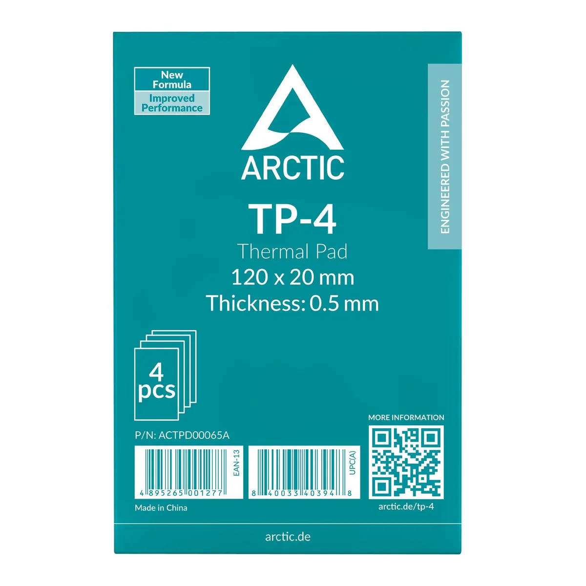 Термопрокладка Arctic TP-4 120x20mm, 0.5mm - 4 Pack (ACTPD00065A) - мініатюра 3